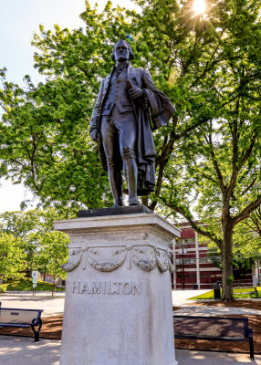 Statue of Alexander Hamilton, the founder of the town of Paterson, in Paterson Great Falls NHP
