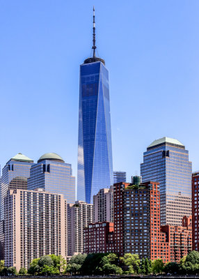 One World Trade Center in lower Manhattan from the NYC Boat Tour
