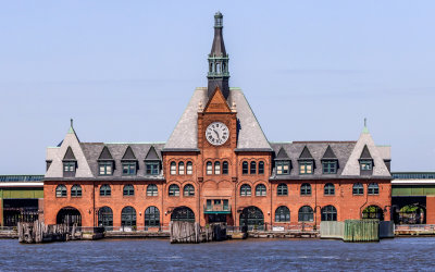 The Central Railroad of New Jersey (CRRNJ) Terminal from the NYC Boat Tour