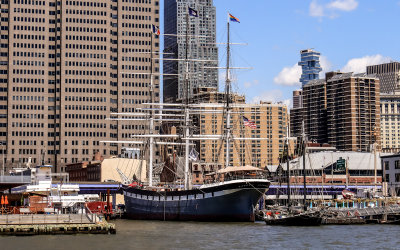 Wavertree Liverpool Tall Ship at the South Street Seaport from the NYC Boat Tour