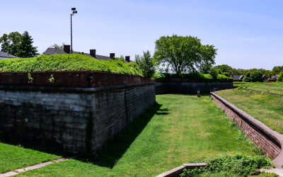 Fort Jay bastion and moat in Governors Island NM