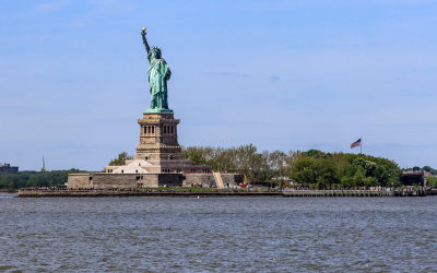 Liberty Island and the Statue of Liberty as viewed from Governors Island in Governors Island NM