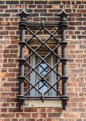 Fortified window on Liggett Hall in Governors Island NM