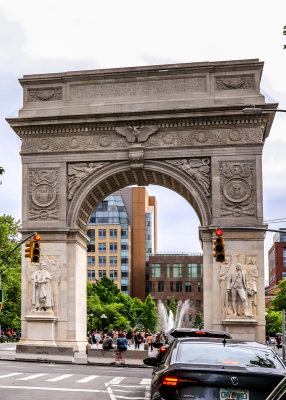 Marble Washington Square Arch in Greenwich Village in New York City