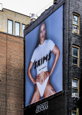 Three-story tall advertisement in New York City