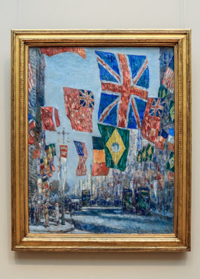 Avenue of the Allies, Great Britain (1918) Oil on Canvas – Childe Hassam in The Met Fifth Avenue