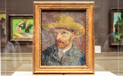 Self-Portrait with a Straw Hat (1887) Oil on Canvas – Vincent van Gogh in The Met Fifth Avenue