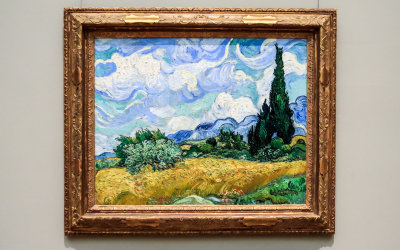 Wheat Field with Cypresses (1889) Oil on Canvas – Vincent van Gogh in The Met Fifth Avenue