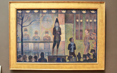 Circus Sideshow (1888) Oil on Canvas – Georges Seurat in The Met Fifth Avenue