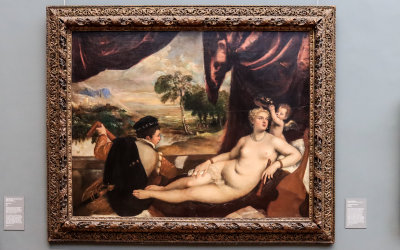 Venus and the Lute Player (1570) Oil on Canvas – Titian and the Workshop in The Met Fifth Avenue