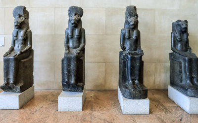 Four Statues of the Goddess Sakhmet (1352 B.C.) Granodiorite - Egypt in The Met Fifth Avenue
