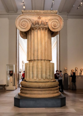 Column from the Temple of Artemis at Sardis (300 B.C.) Marble – Greek in The Met Fifth Avenue