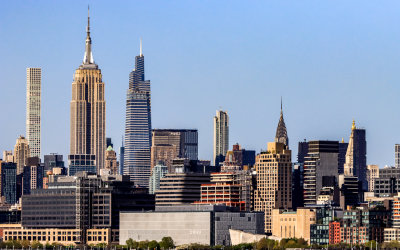 The Empire State and Chrysler buildings in Midtown Manhattan