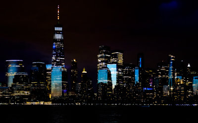 Lower Manhattan at night 