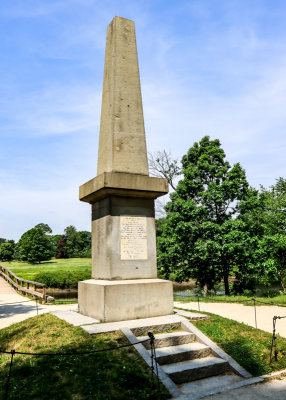 Obelisk (erected 1886) near the North Bridge in Minute Man NHP