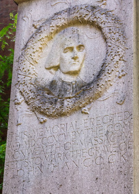 Inscription on John Hancocks gravestone in the Granary Burying Ground in Boston NHP