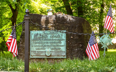 Samuel Adams gravesite in the Granary Burying Ground in Boston NHP