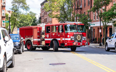 Boston Bruins endorsed fire truck in Boston