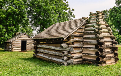 Army huts along the park drive in Valley Forge NHP