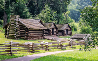Army huts for the Commander in Chiefs guards near the headquarters in Valley Forge NHP