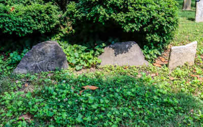 Earliest dated fieldstone markers (1726) at the Old Swedes Church in First State NHP