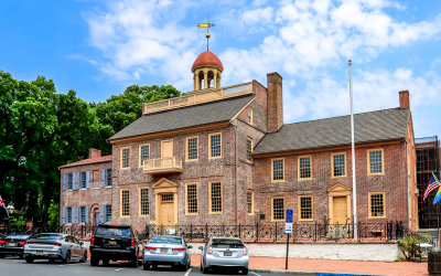 The New Castle Court House, home to the Delaware legislature in 1776, in First State NHP