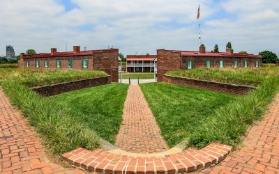 View into the fort from a bastion in Fort McHenry NM and HS