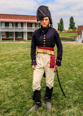 Artilleryman on the Parade Ground in Fort McHenry NM and HS