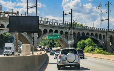 Local train bridge in Philadelphia