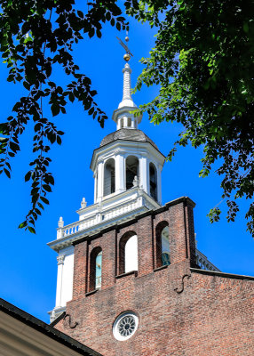Clock/bell tower on Independence Hall in Independence NHP