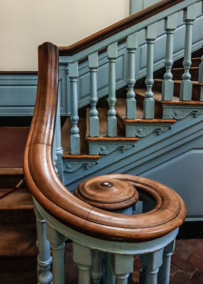 Stair railing in Congress Hall in Independence NHP