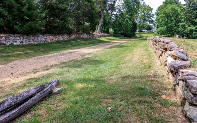 The original walls along the Sunken Road at Fredericksburg in Fredericksburg - Spotsylvania Co NMP 