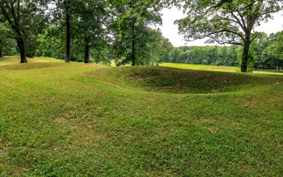 Union trenches at Prospect Hill at Fredericksburg in Fredericksburg - Spotsylvania Co NMP