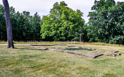 Outline of the McCoull House site at Spotsylvania in Fredericksburg - Spotsylvania Co NMP