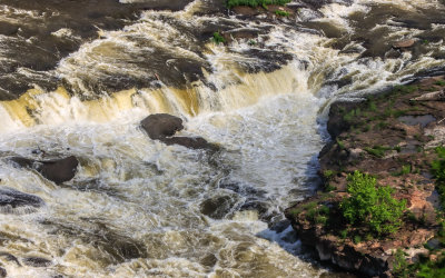 Closeup of Sandstone Falls from the Sandstone Falls Overlook in New River Gorge National Park