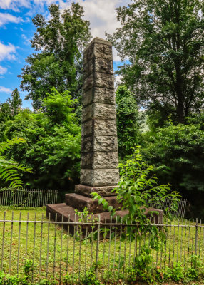 Joseph Buery Monument, first mining operator to ship coal from this area, near Quinnimont, in New River Gorge National Park