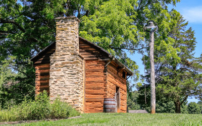 Kitchen cabin, where Booker T. Washington was born, in Booker T Washington National Monument