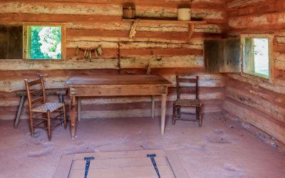 Kitchen cabin interior in Booker T Washington National Monument