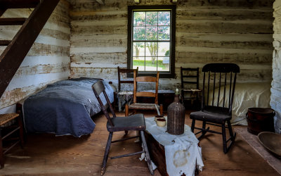 Interior of the McLean House Slave Quarters in Appomattox Court House NHP