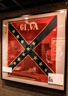 Regiment Flag of the 61st Virginia Infantry surrendered to the Union on April 9, 1865 in Appomattox Court House NHP