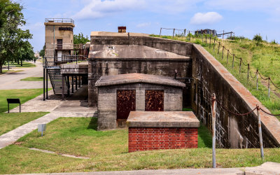 Battery Irwin overlooking Hampton Road Harbor in Fort Monroe NM