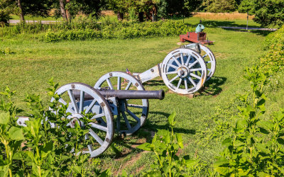 Artillery at the First Allied Siege Line at Yorktown in Colonial NHP