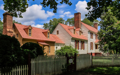 St. George Tucker House (1718) along Nicholson Street in Colonial Williamsburg 