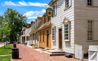 Pasteur & Galt Apothecary Shop (1775) on Duke of Gloucester Street in Colonial Williamsburg