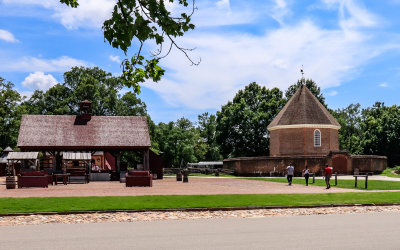 Magazine Yard and Magazine in Market Square in Colonial Williamsburg