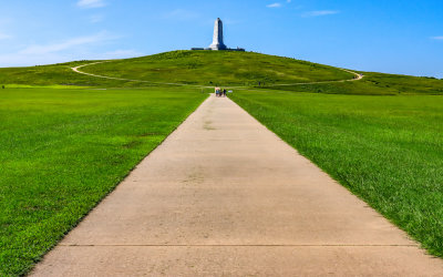 View of the Wright Brothers Monument on Big Kill Devil Hill in Wright Brothers National Memorial