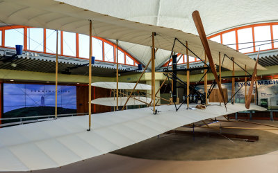 Model of the 1903 Wright Flier in Wright Brothers National Memorial