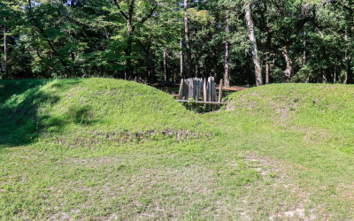 Earthwork structure built on the site of the original fort in Fort Raleigh NHS