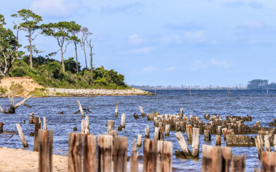Looking across Albemarle Sound from Fort Raleigh NHS
