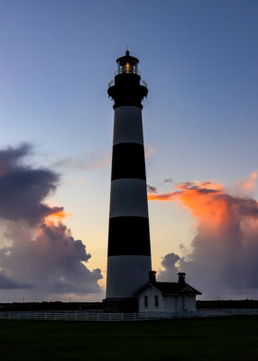The Bodie Island Lighthouse prior to sunrise in Cape Hatteras NS